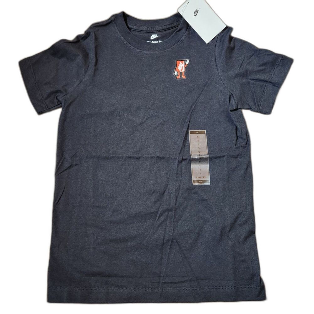 Nike Youth Small Black Tee – Shoebox Character Graphic – Short Sleeve